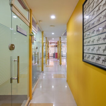 Modern ready-to-move office workspace on MG Road, Kochi with workstations.